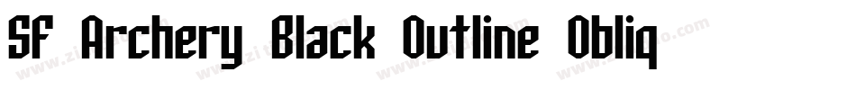 SF Archery Black Outline Oblique字体转换
